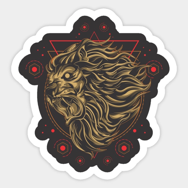 Raging lion Sticker by King Tiger